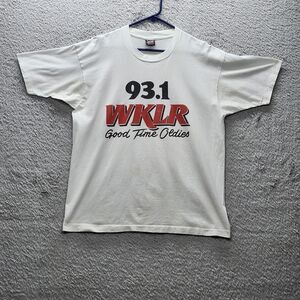 Vintage 90s WKLR 93.1 Good Time Oldies Radio T-Shirt XL Fruit of the Loom USA